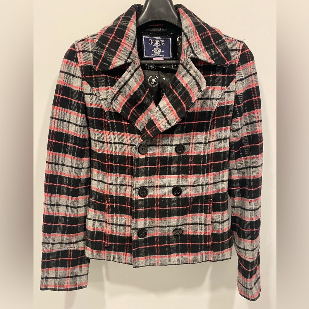 PINK Victoria’s Secret 1986 Plaid Coat - Size XS
